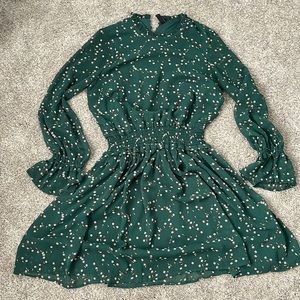 ASOS green floral dress